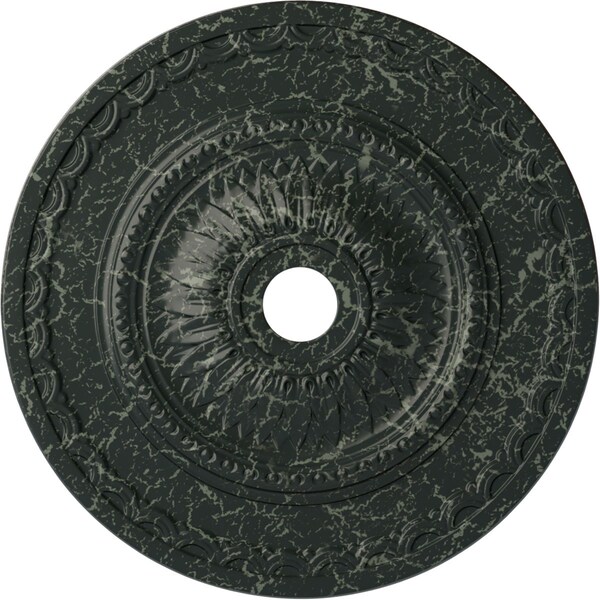 Ekena Millwork Sunflower Medallion (Canopies up to 5 5/8"), 29 1/2"OD x 3 5/8"ID x 1 5/8"P, Painted Turtle Crackle CM29SFPTC - main
